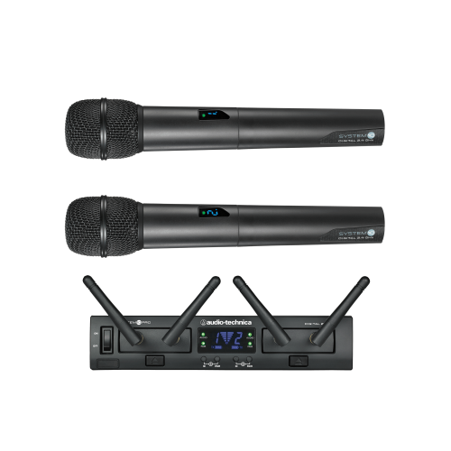ATW-1322 Audio-Technica Беспроводной комплеплект 2х-ручных микрофонов и сдвоенного приемника серии System 10 PRO