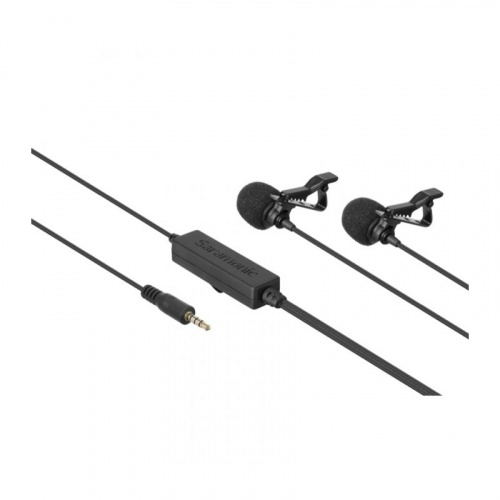 Микрофон петличный 2M двойной с кабелем 6м Saramonic LavMicro