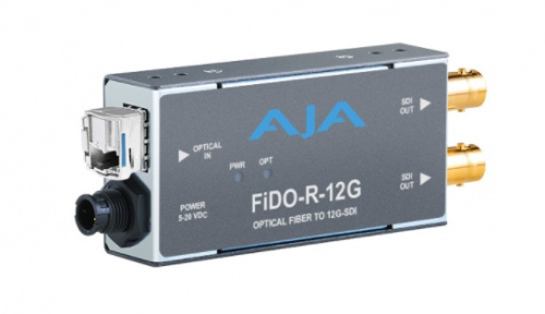 1-Channel Single-Mode LC Fiber to 12G-SDI Receiver AJA FiDO-R-12G