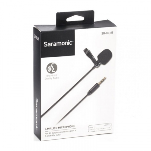 Микрофон петличный Saramonic SR-XLM1 моно с кабелем 6м (вход 3,5 мм)